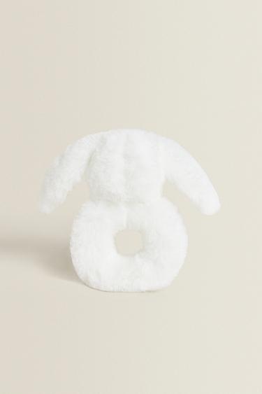 CHILDREN’S RABBIT SOFT TOY RATTLE - White by Zara - Image 3