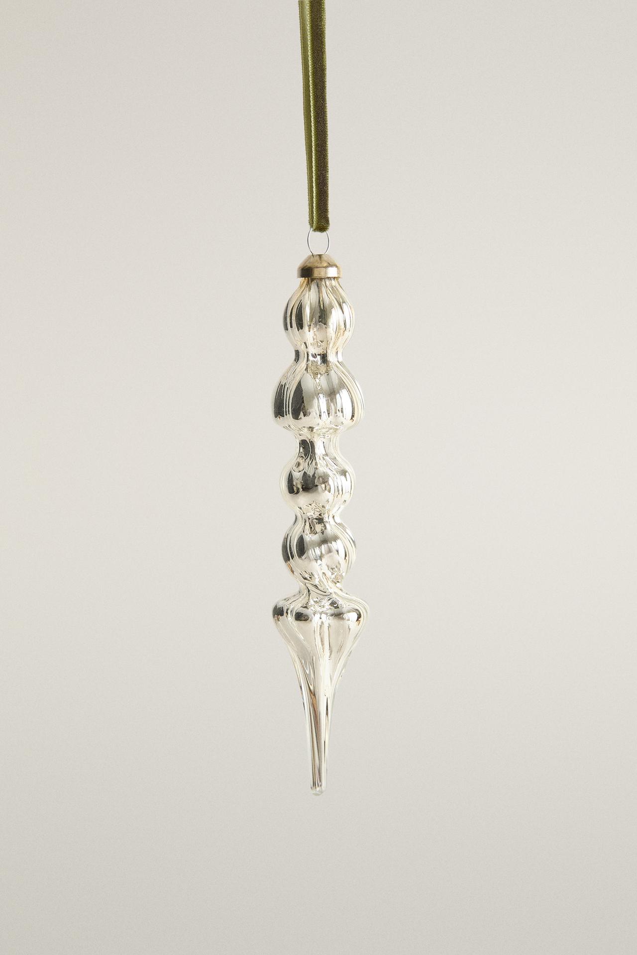 ELONGATED SPHERE CHRISTMAS ORNAMENT