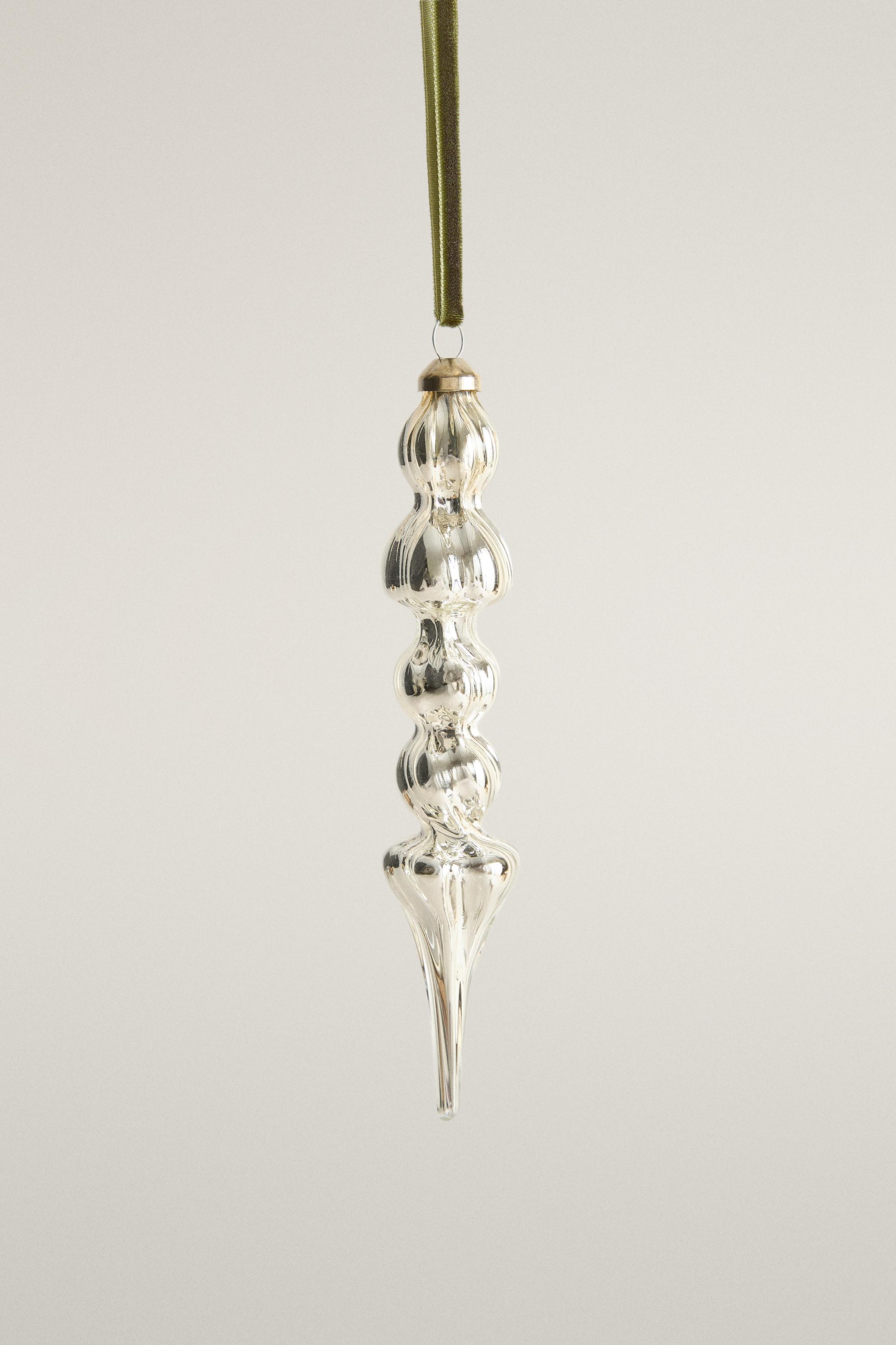 ELONGATED SPHERE CHRISTMAS TREE DECORATION