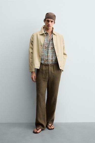 GIUBBOTTO RELAXED FIT FODERA A CONTRASTO - cammello di Zara