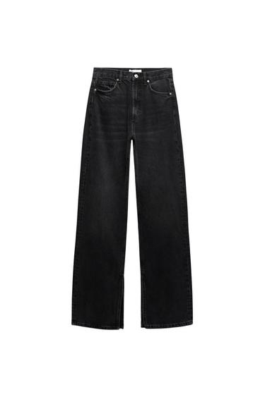 SPLIT WIDE-LEG JEANS