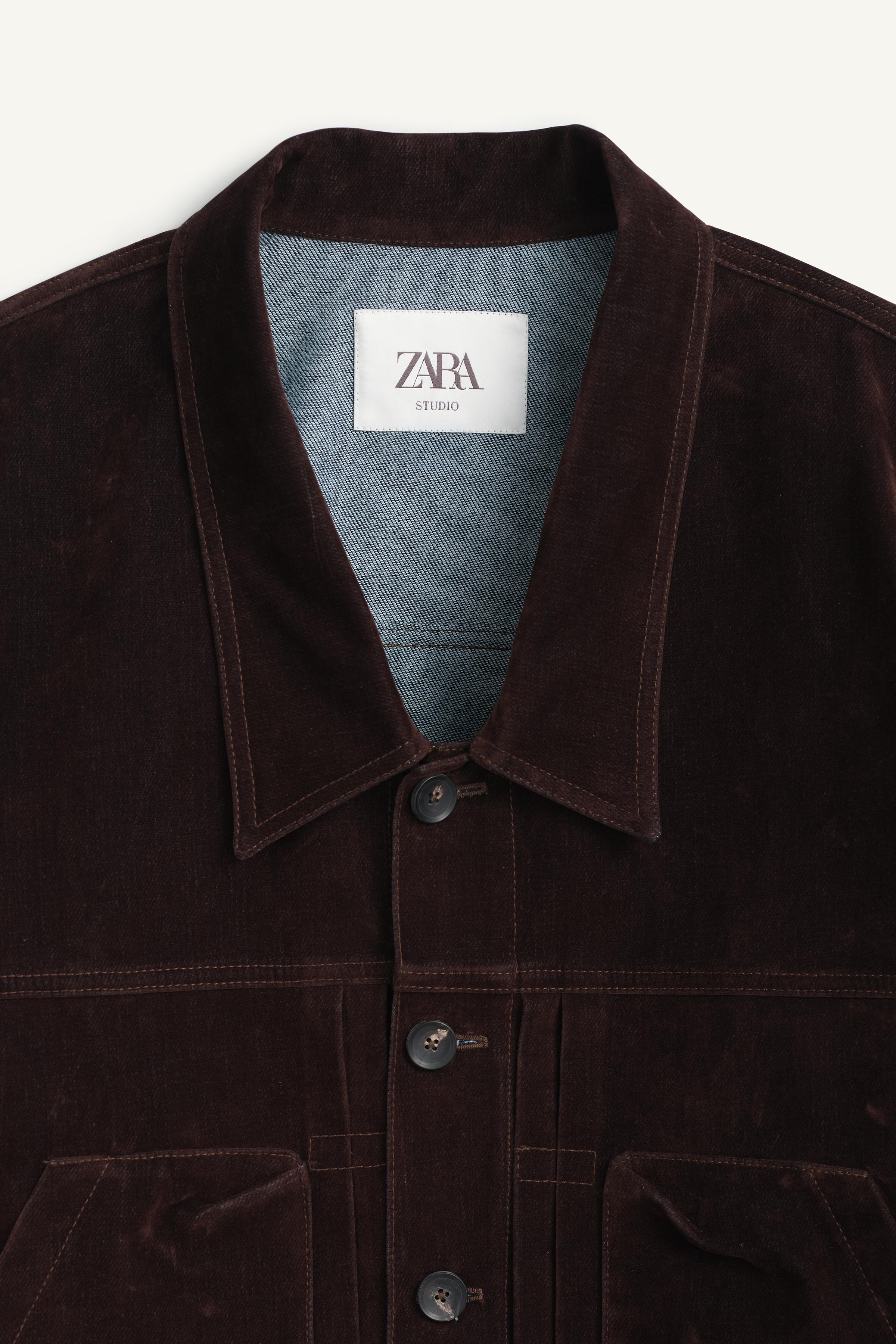 BLOUSON COURT EN DENIM FLOQUÉ