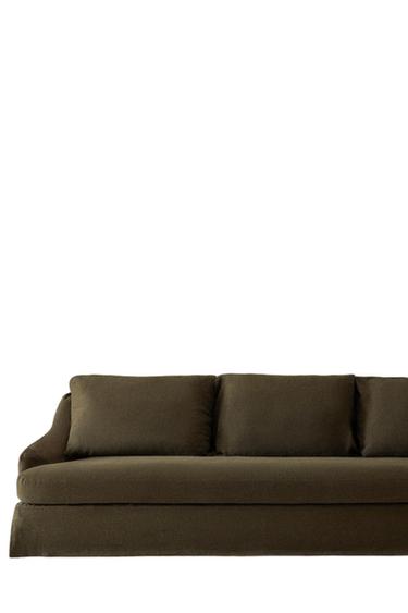 غلاف كتان للأريكة SOFA 01 - كاكي الخاص بـ Zara