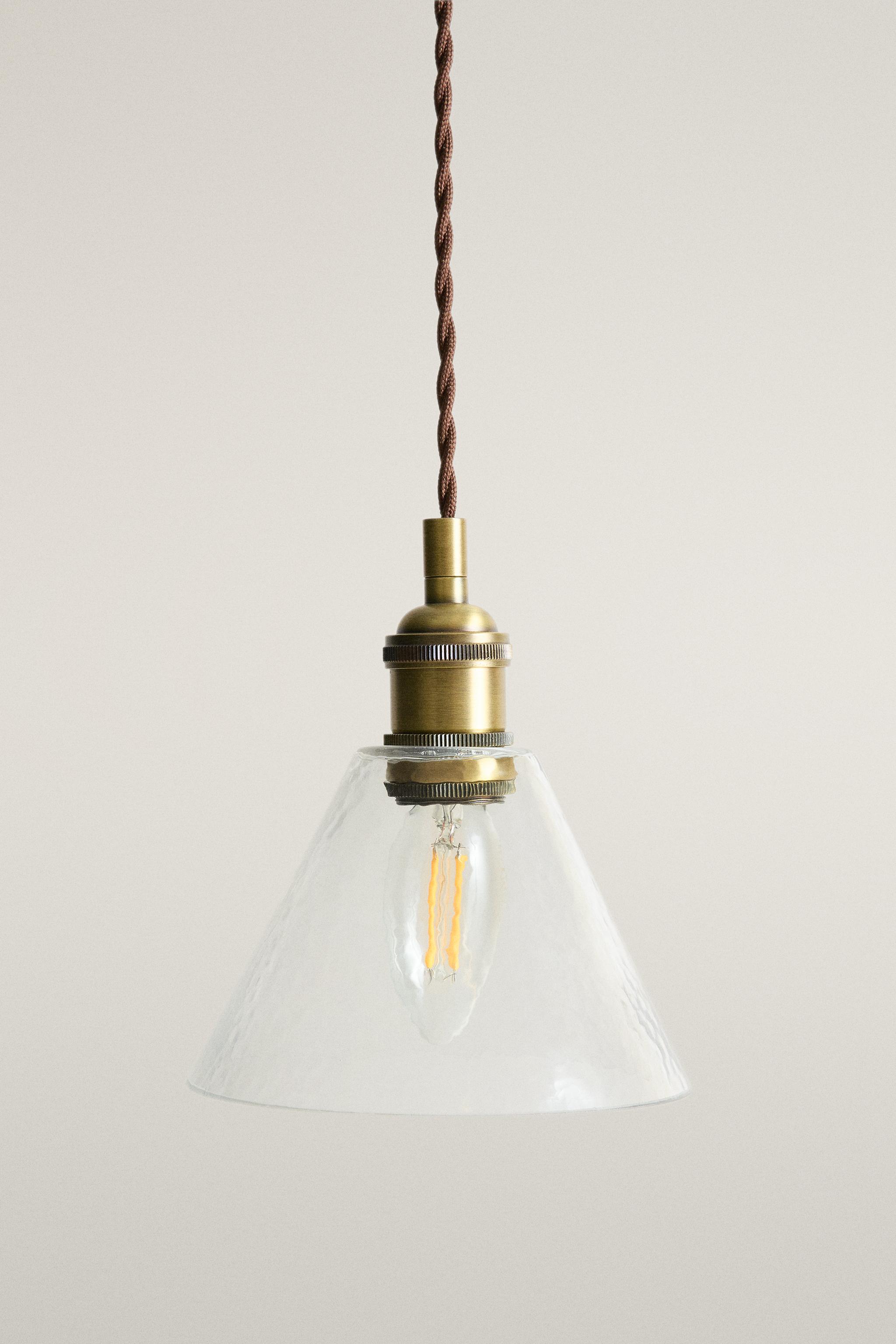 CONICAL GLASS CEILING LAMP