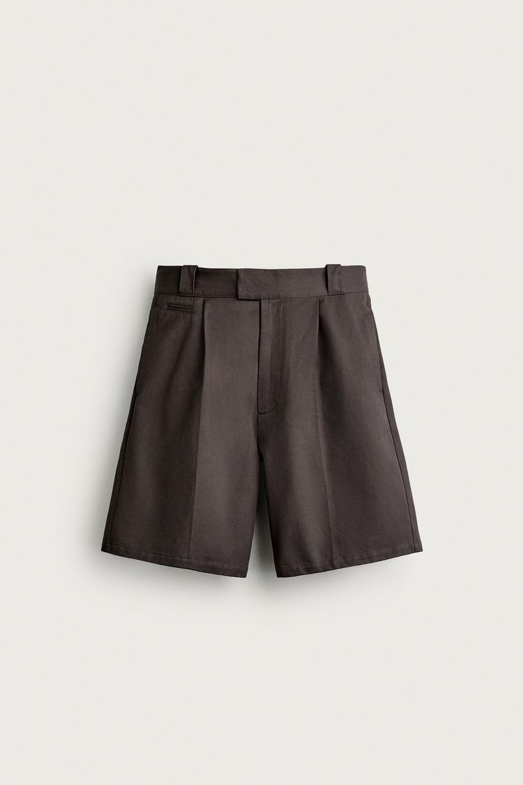Bermuda relaxed fit pliegues