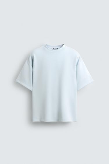 RELAXED FIT SOFT T-SHIRT - Sky blue by Zara