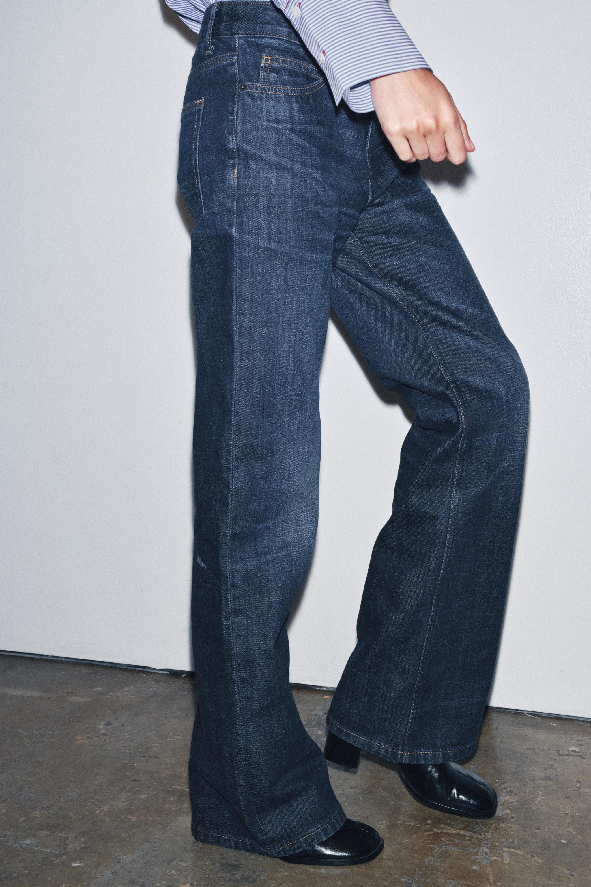 ZW COLLECTION LOW-RISE BOOTCUT JEANS - Blue | ZARA United States