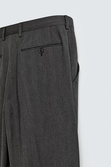 SLIM FIT SUIT TROUSERS - Anthracite Grey by Zara - Image 8