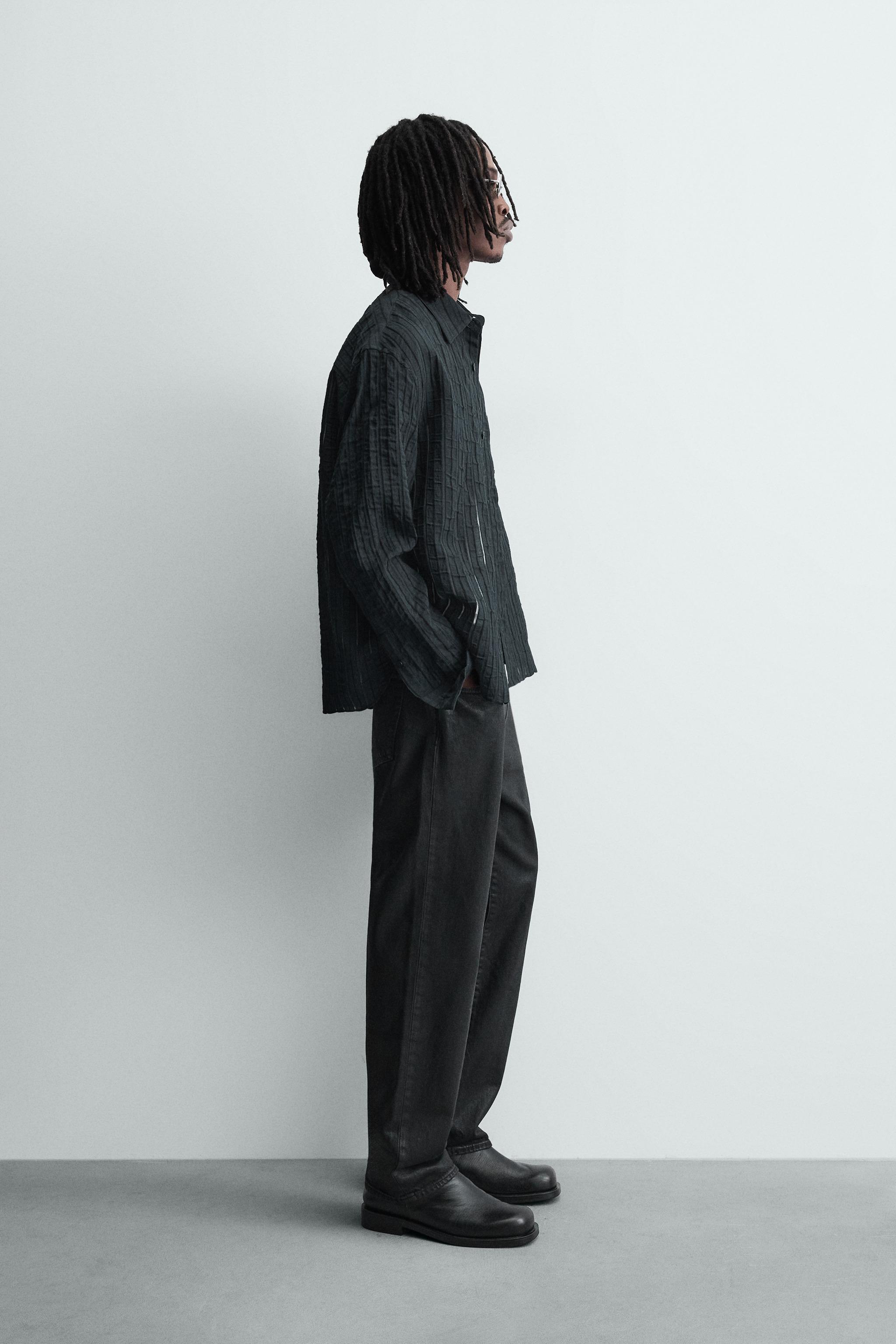 CHEMISE EN JACQUARD À RAYURES