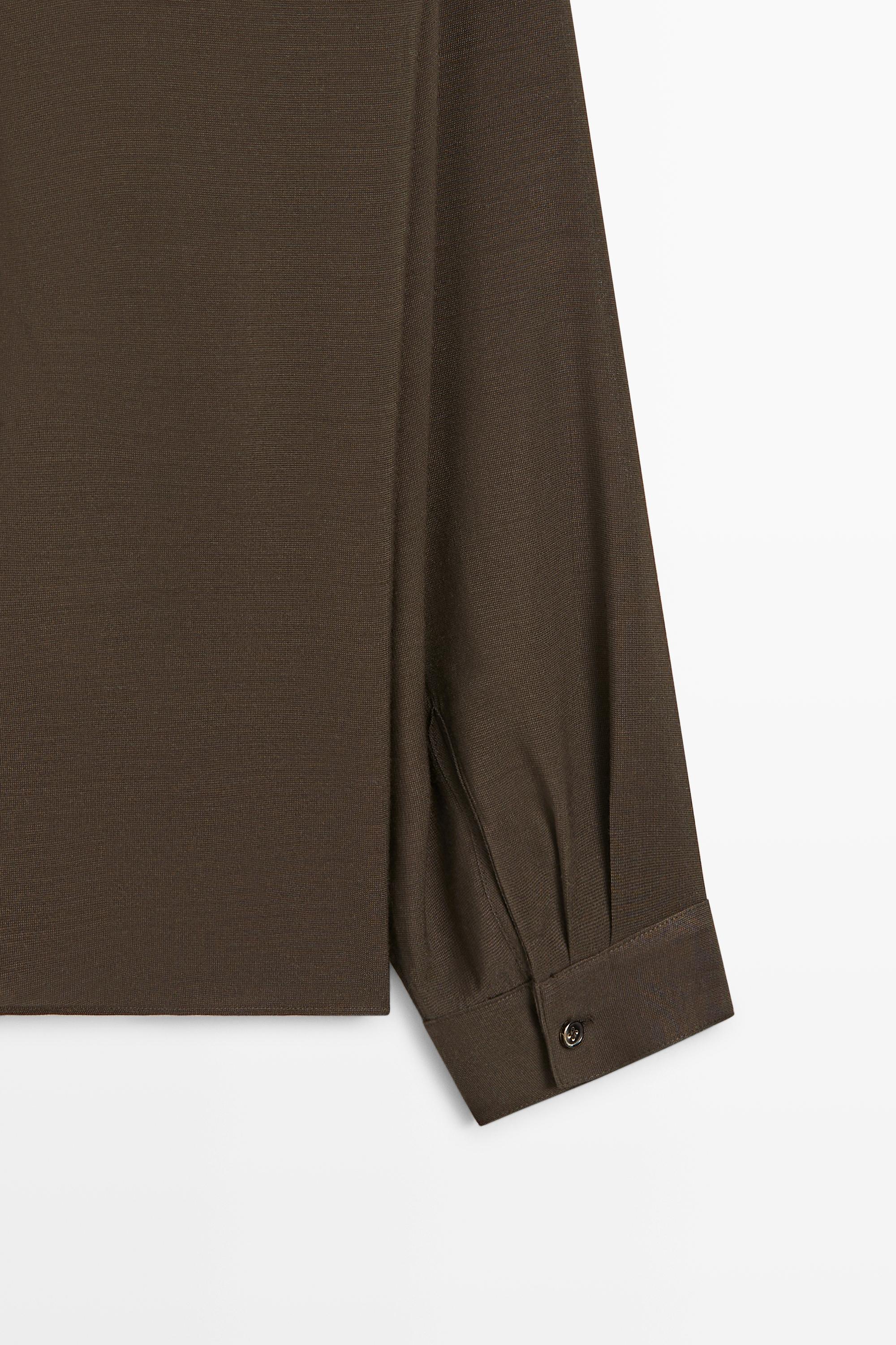 Semi-sheer shirt with tie detail