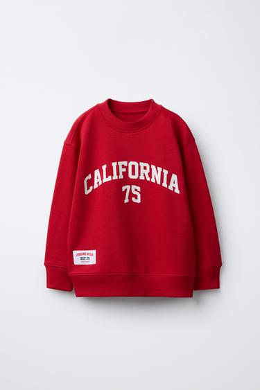 SLOGAN JOGGING SWEATSHIRT - Red by Zara - Image 0