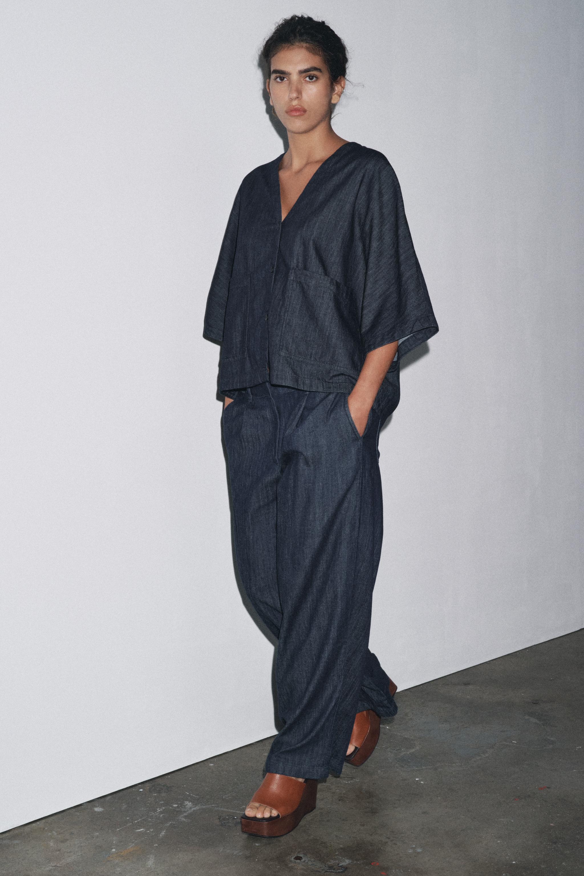 CHEMISE EN DENIM DÉCONTRACTÉE ZW COLLECTION