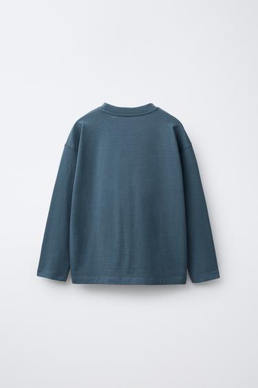 BASIC MEDIUM WEIGHT T-SHIRT - Mid-blue by Zara - Image 1