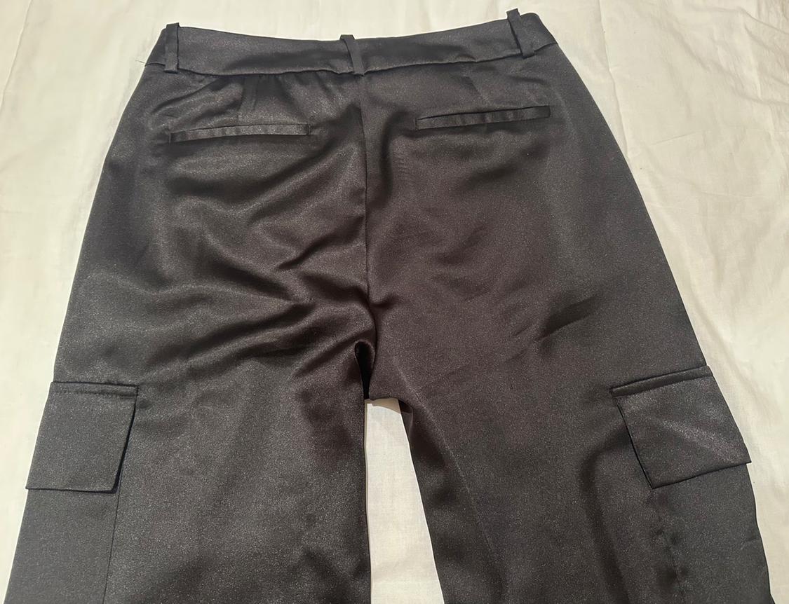 SATIN CARGO TROUSERS - Image 4