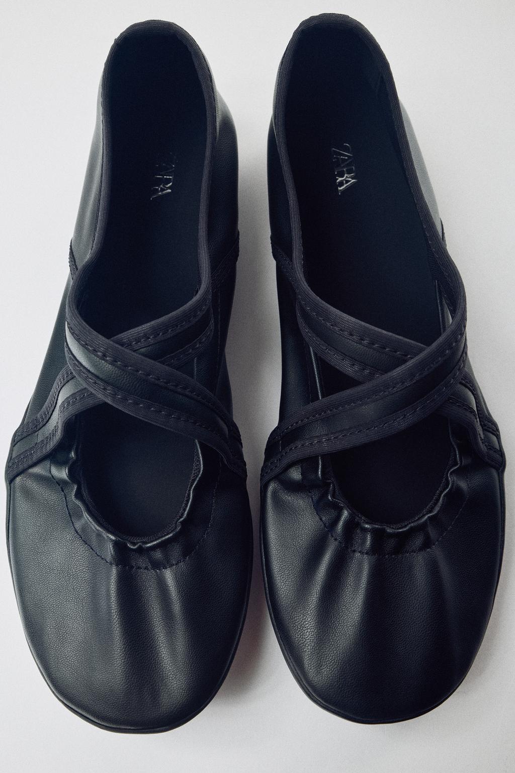 CROSS-STRAP SPORTS BALLET PUMPS