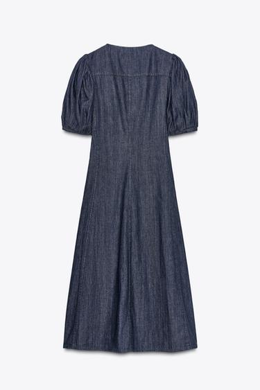 ROBE EN JEAN ZW COLLECTION - Bleu de Zara - Image 5