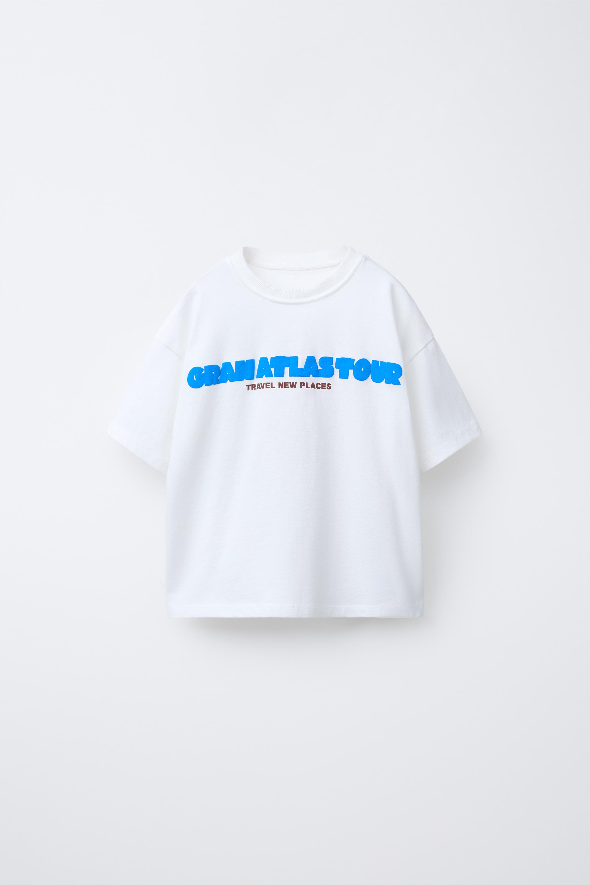 【ZARA】レリーフテキストＴシャツ テキストプリント Tシャツ - カーキ | ZARA Japan / 日本