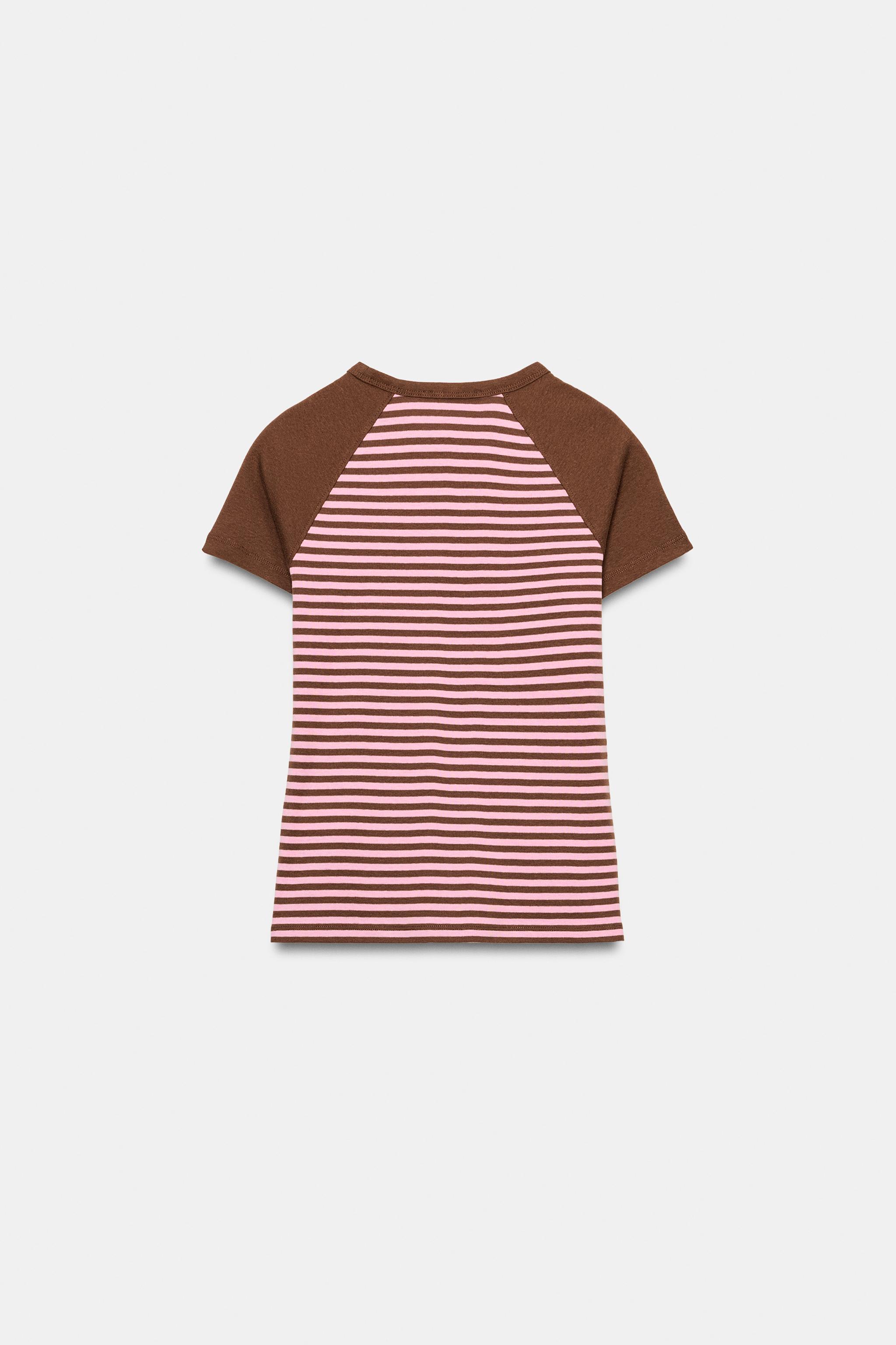 T-SHIRT MANCHES RAGLAN À RAYURES