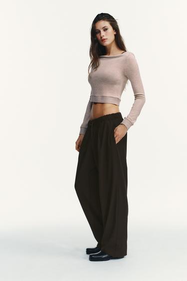 CHECK PYJAMA TROUSERS - Chocolate brown by Zara - Image 3