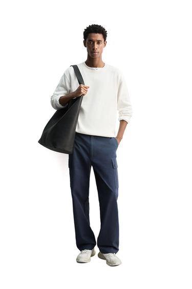 COTTON-HEMP SWEATER - Oyster-white by Zara