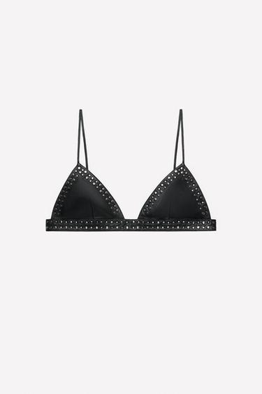 BRALETTE PELL TATXES LUDOVIC DE SAINT SERNIN x ZARA - Negre de Zara