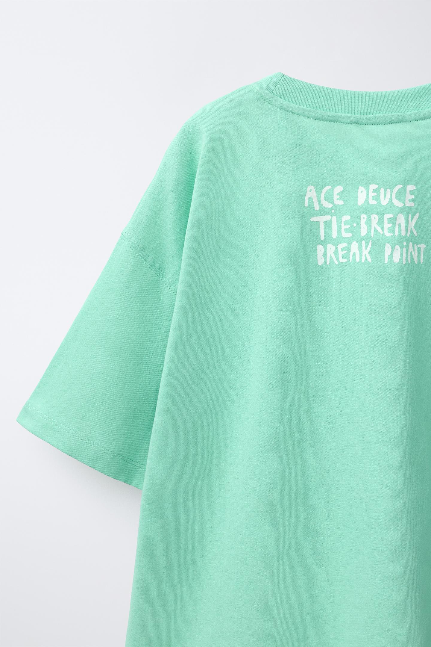 Детская футболка Zara Printed, цвет: Бирюзовый — фото 5