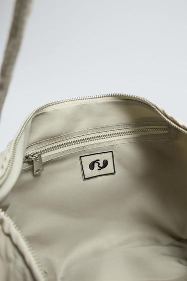 SAC PORTÉ ÉPAULE EN NYLON - Beige de Zara - Image 3