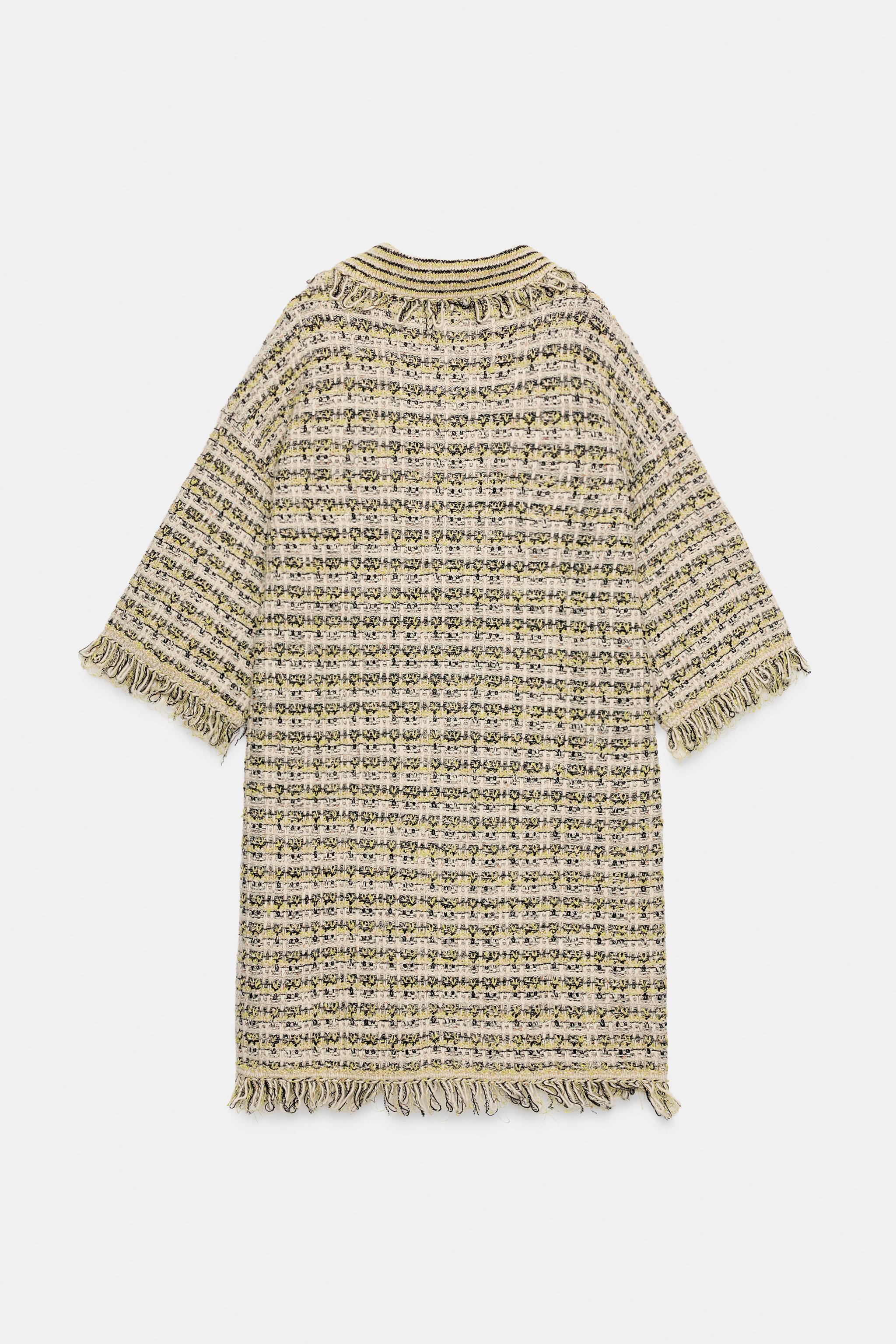 ROBE EN MAILLE STRUCTURÉE EFFRANGÉE