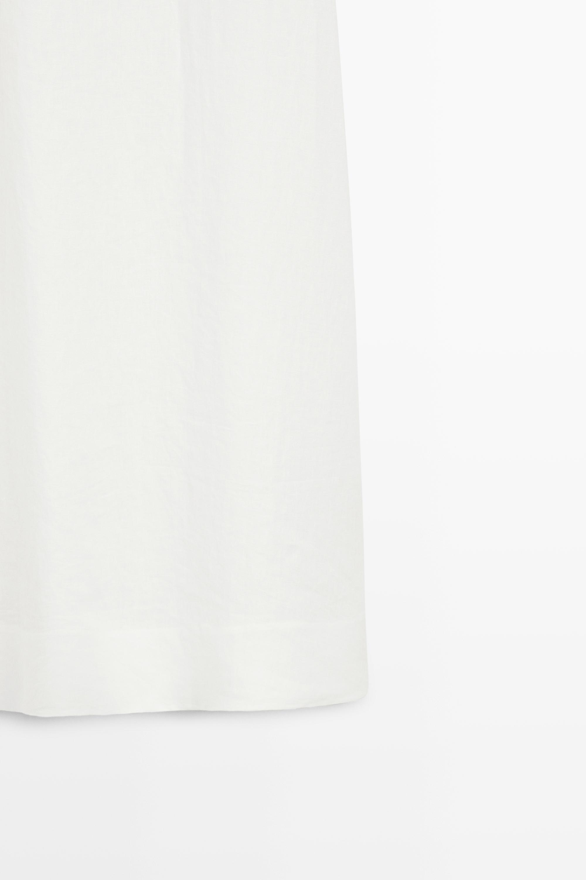 Robe à encolure américaine 100 % lin