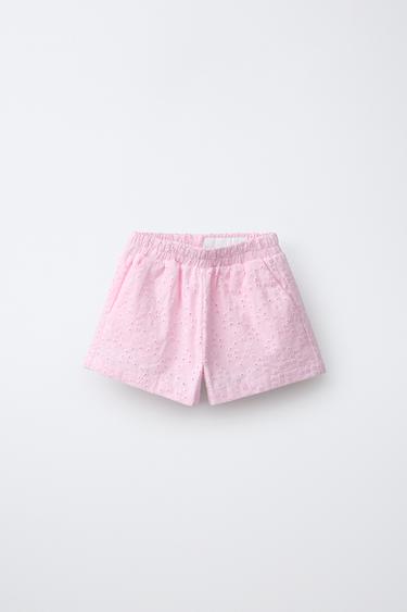 BERMUDA BORDADO SHIFFLY - Rosa claro de Zara