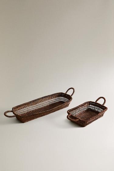 PANIER RECTANGULAIRE ALGUES - Marron foncé de Zara - Image 1