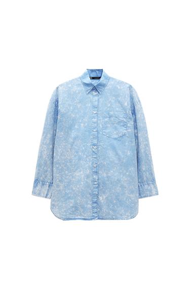 WASHED EFFECT POPLIN SHIRT
