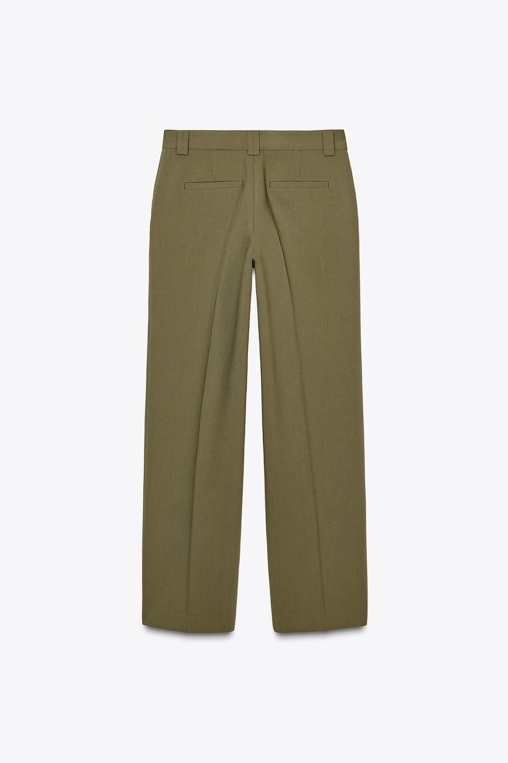 STRAIGHT CUT PLEATED PANTS