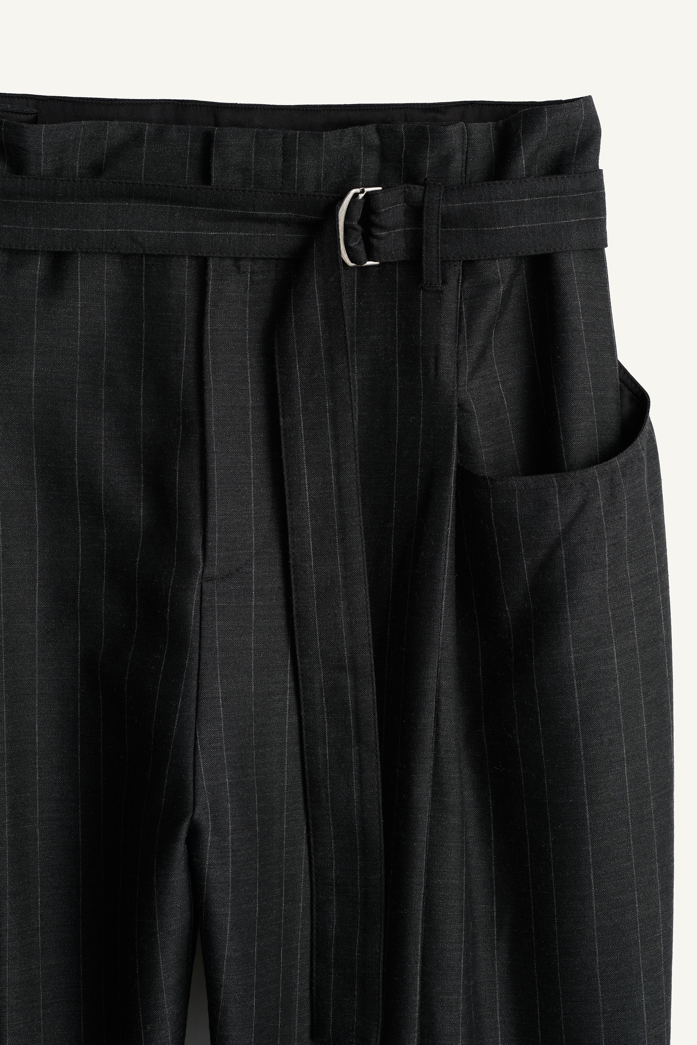 PANTALON COSTUME RELAXED FIT RAYURES