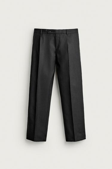 Zara MANTECO® 100% 羊毛西裝長褲 - 煤灰色