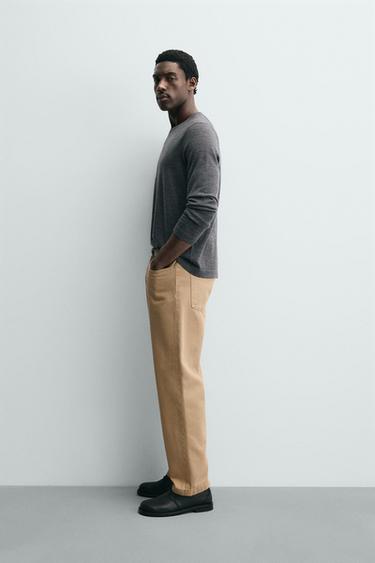 JEAN REGULAR FIT DÉLAVÉ - Beige foncé de Zara - Image 3