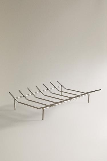 STEEL FIREWOOD STAND - Silver by Zara - Image 1