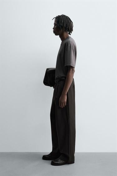 T-SHIRT RELAXED INTERLOCK /04 - Gris anthracite de Zara - Image 3