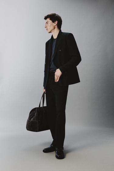 WOOL BLEND SUIT TROUSERS - Dark green by Zara - Image 3