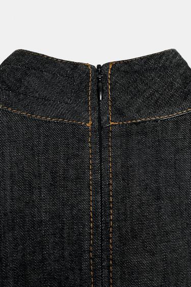 ROBE COURTE EN JEAN Z1975 - Noir de Zara - Image 7