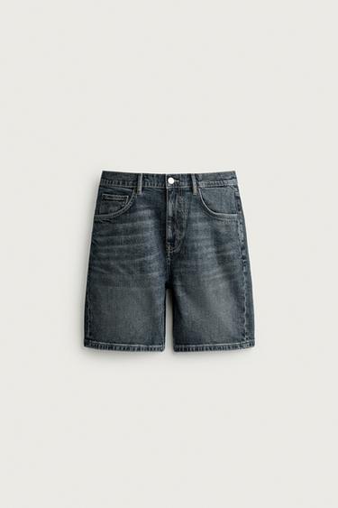 ДЖИНСОВІ ШОРТИ REGULAR FIT - Блакитний Zara