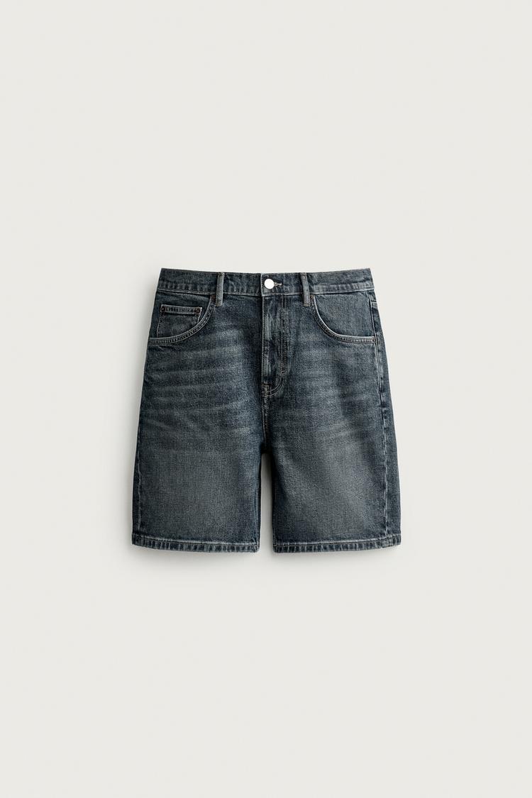 REGULAR FIT DENIM BERMUDA SHORTS