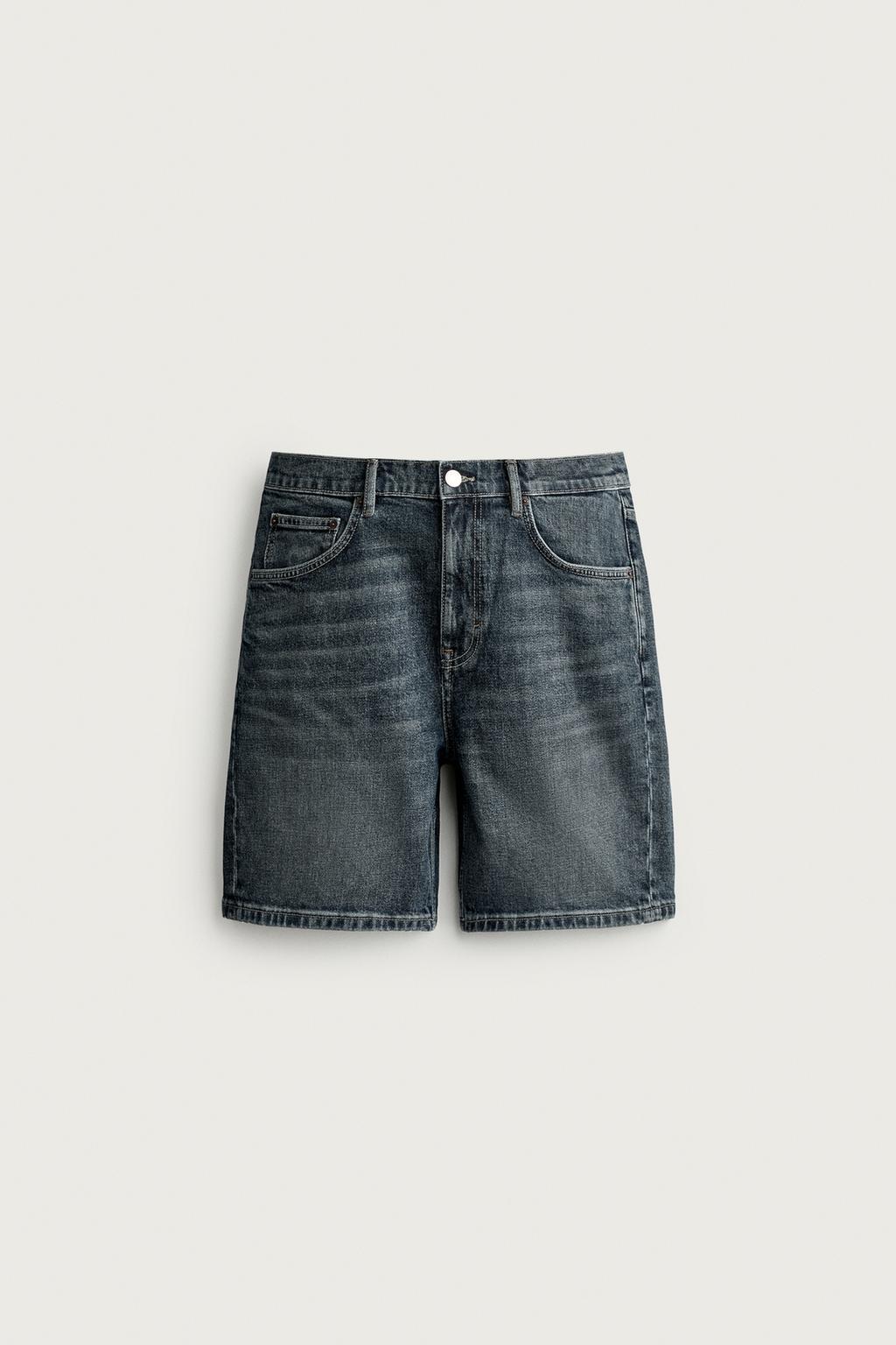 REGULAR FIT DENIM BERMUDA SHORTS