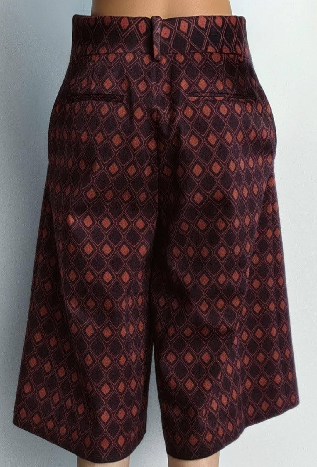 PLEATED PRINT BERMUDA SHORTS ZW COLLECTION - Image 3