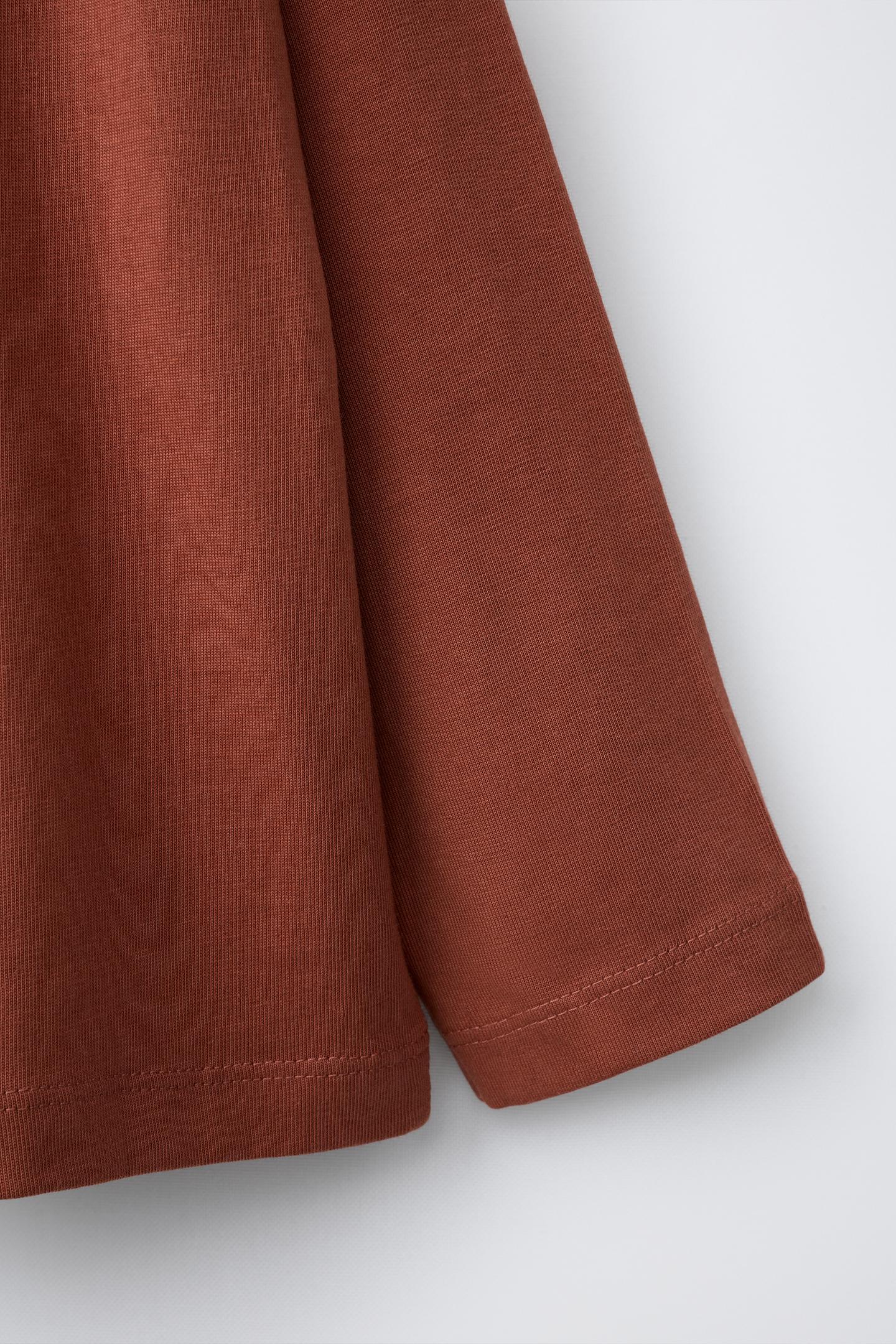 Детская футболка Zara Animal Print, цвет: Dark Russet — фото 4