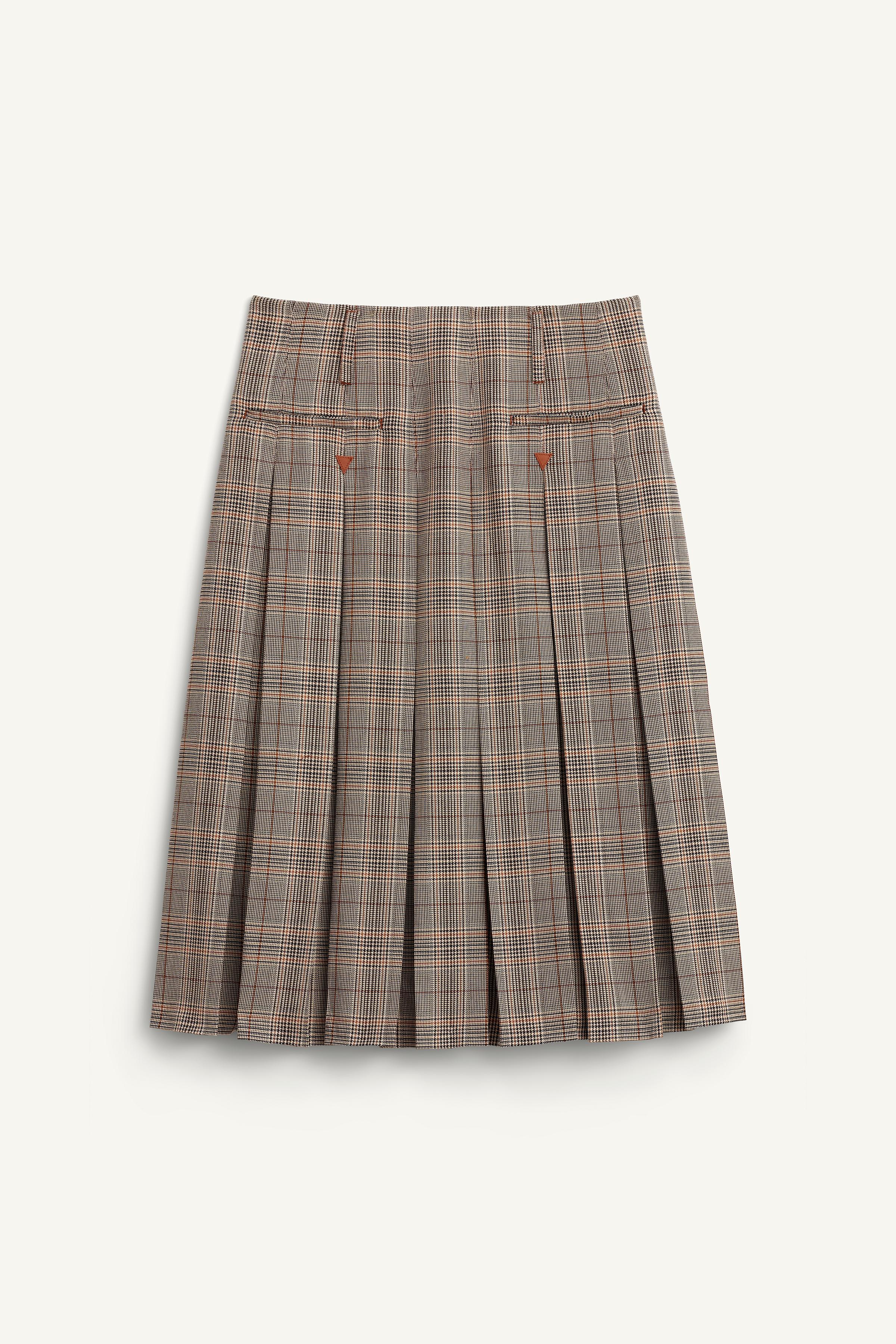PLAID BOX PLEAT SKIRT - LIMITED EDITION