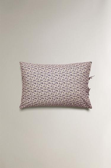 TAIE D’OREILLER ENFANT COTON FLORAL - Bleu marine de Zara - Image 3