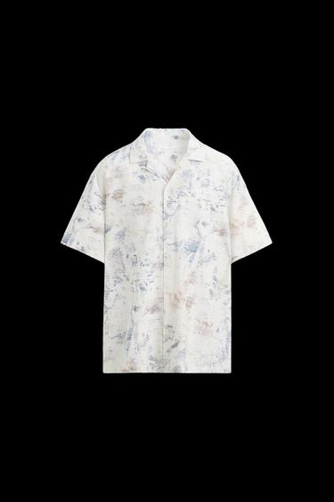 CAMISA ESTAMPADO ABSTRACTO - Azul claro de Zara - Imagen 0
