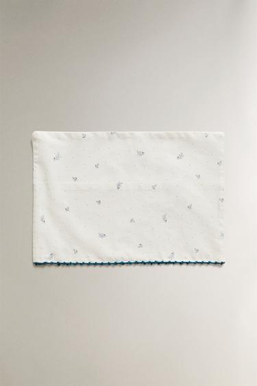ENSEMBLE DRAPS MINI-LIT FEUILLES ET POINTS - Blanc / Bleu marine de Zara - Image 2