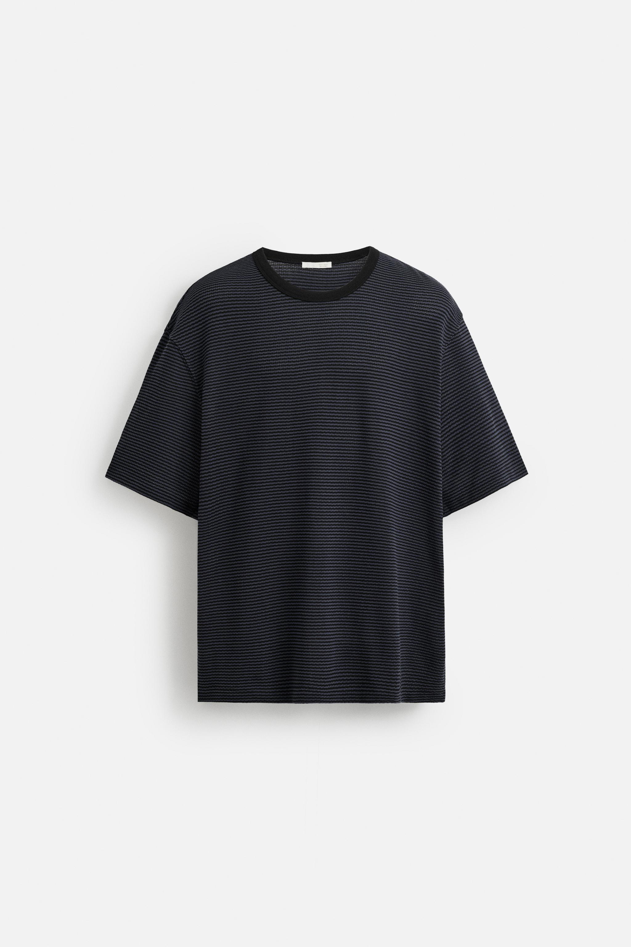 T-SHIRT JACQUARD À RAYURES